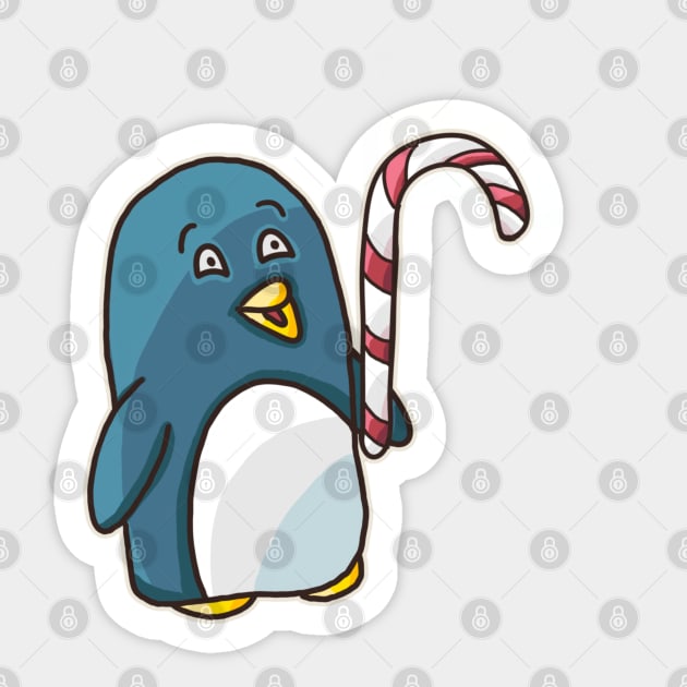 Christmas Penguin Sticker by nonbeenarydesigns